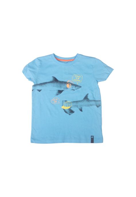 Polera Niño Turquesa Pillin-0