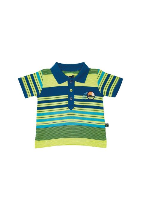 Polera Bebé Niño Turquesa Pillín-0