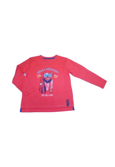 Polera Niño Naranja Pillin-0