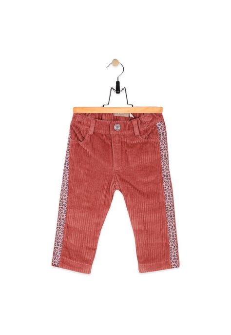 Pantalón Bebe Algodón Invierno Niña Terracota-0