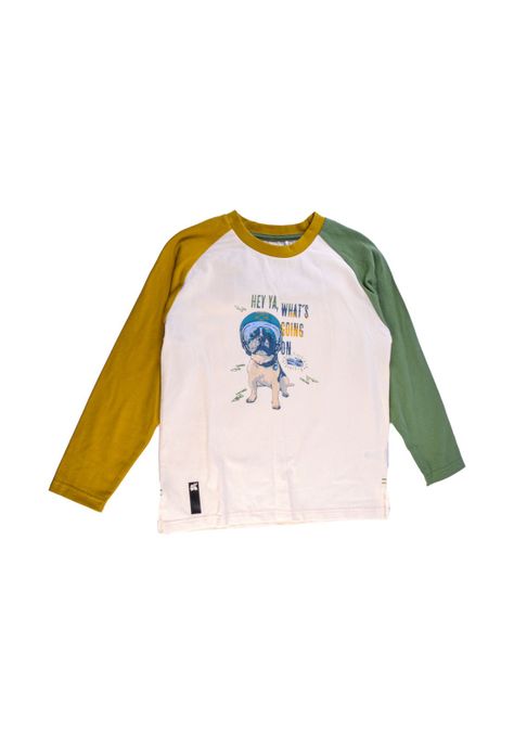 Polera Manga Larga Niño Crudo Pillin-0