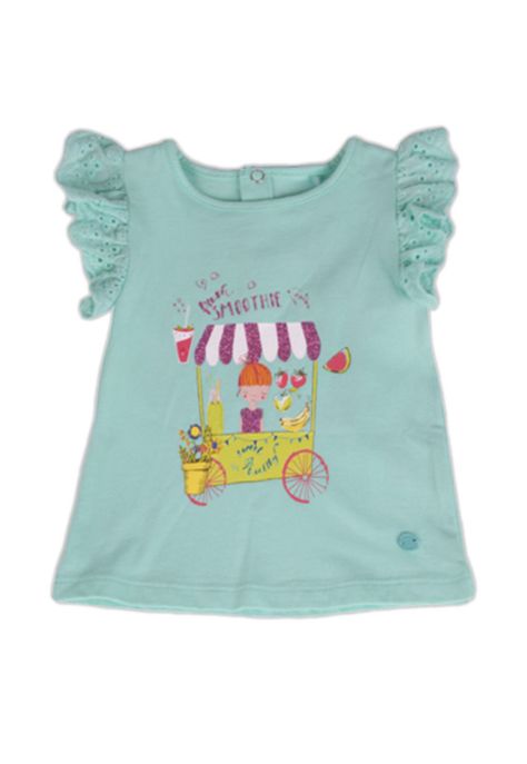 Polera Bebe Niña Turquesa Pillin-1