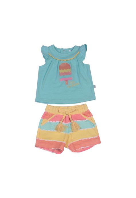 Conjunto Bebe Niña Celeste Pillin-0