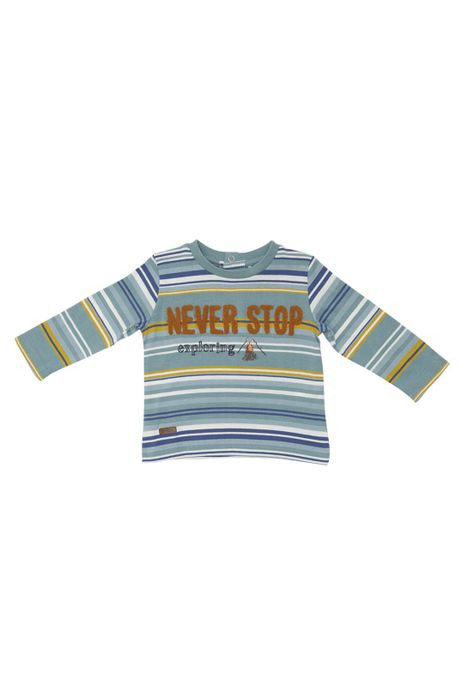 Polera Manga Larga Bebé Niño Gris Pillin-0