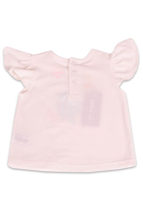 Polera Manga Corta Bebe Niña Blanco Pillin-3