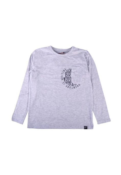 Polera Manga Larga Niño Gris claro Pillin-0