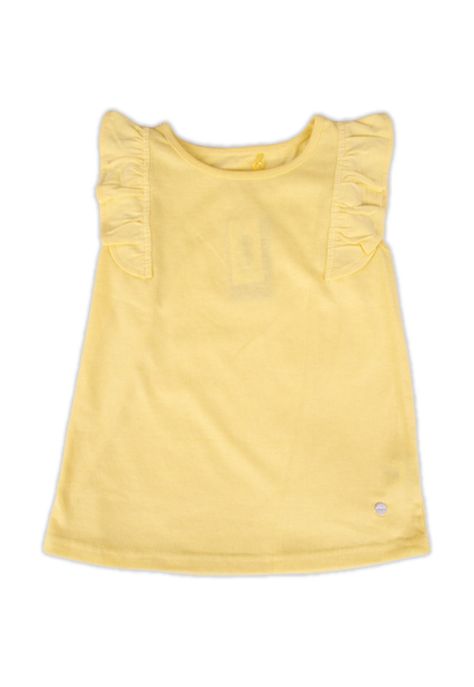 Polera Manga Corta Niña Amarillo Pillin-0