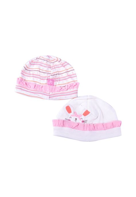 Set 2 Pzas Gorro Bebé Niña Multicolor Pillin-1