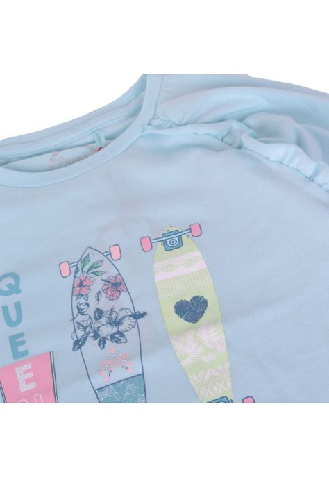Polera Manga Larga Niña Celeste Pillin-3