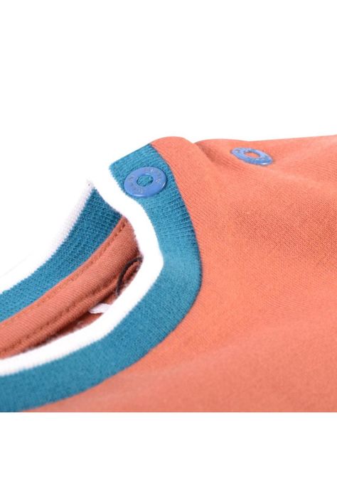 Polera Manga Larga Bebé Niño Café Pillin-2