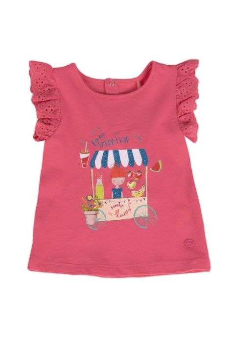 Polera Bebe Niña Fucsia Pillin-0
