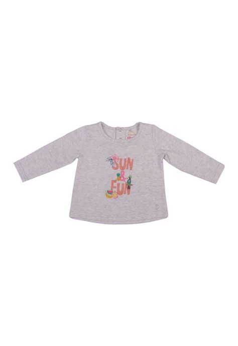 Polera Bebe Niña Gris claro Pillin-0