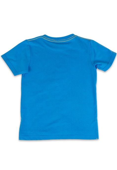 Polera Manga Corta Niño Azul eléctrico Pillin-3