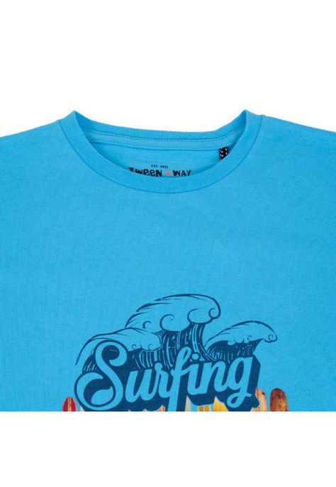 Polera Niño Turquesa Pillin-1