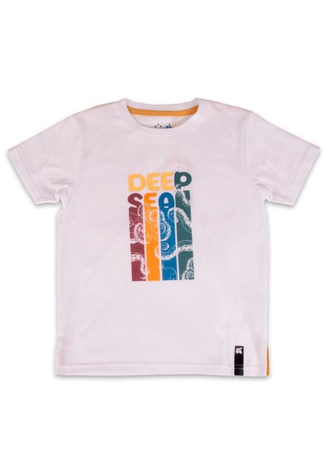 Polera Manga Corta Niño Blanco Pillin-0
