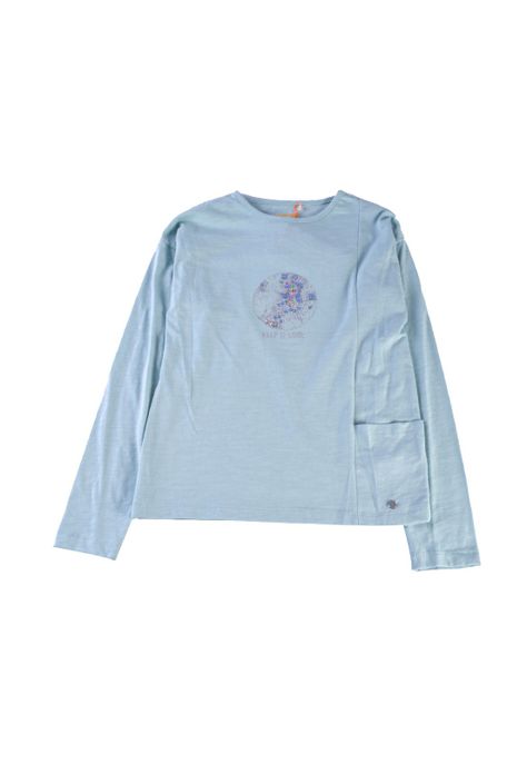 Polera Manga Larga Niña Verde Pillin-1