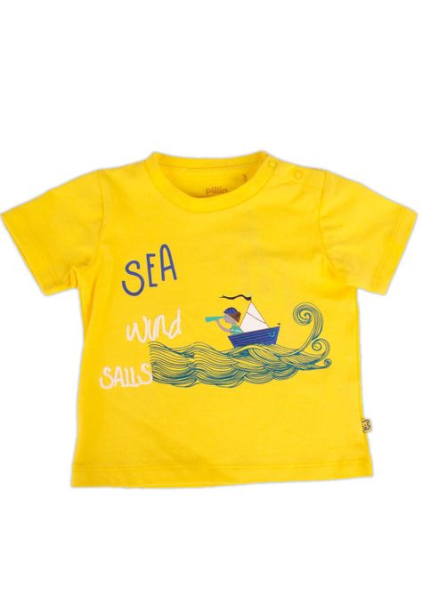 Polera Bebe Niño Amarillo Pillin-0
