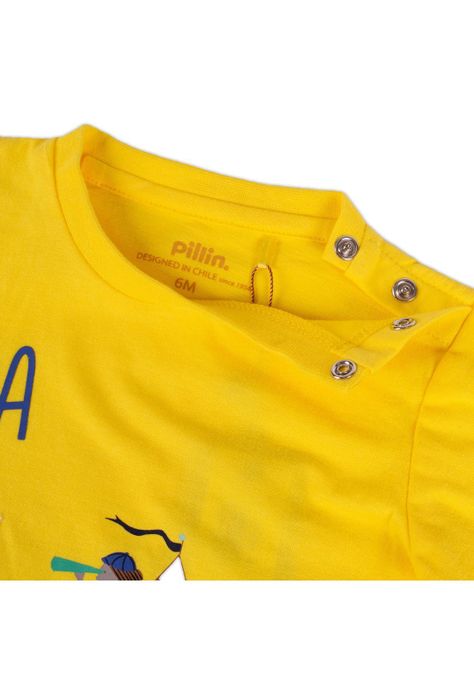 Polera Bebe Niño Amarillo Pillin-3