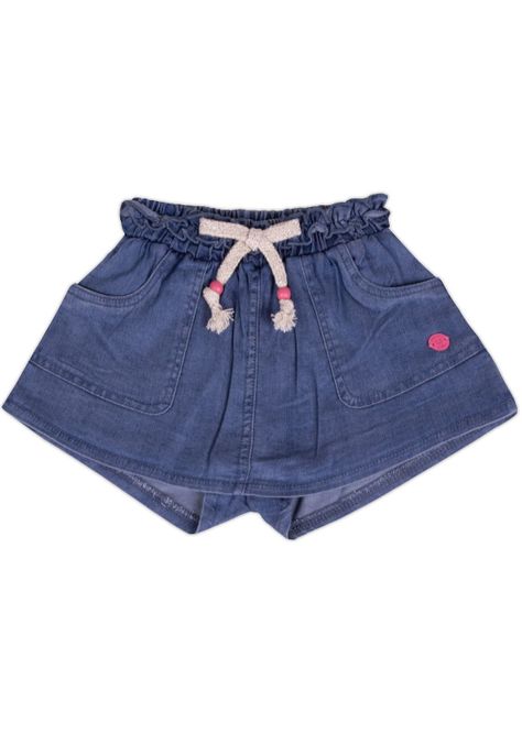 Short Bebe Niña Azul Pillin-0