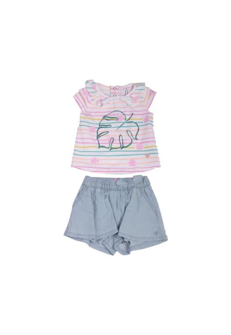 Conjunto Bebe Niña Blanco Pillin-0