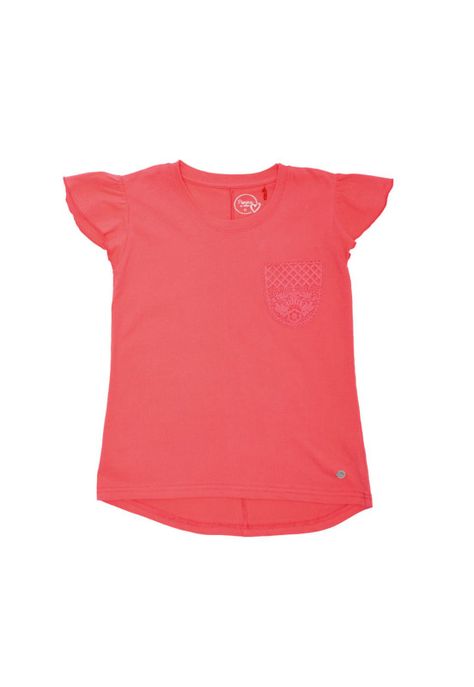 Polera Manga Corta Niña Fucsia Pillin-1