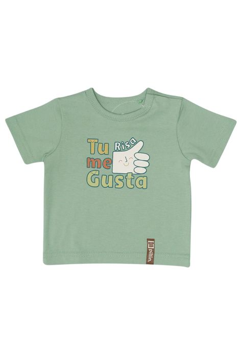 Polera Bebe Niño Verde Pillin-0
