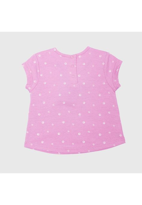 Polera Bebé Algodón Verano Niña Rosado-0