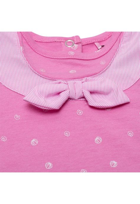 Polera Bebé Algodón Verano Niña Rosado-1
