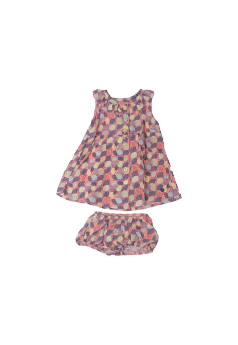 Vestido Bebe Niña Naranja Pillin-0