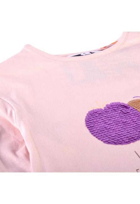Polera Manga Larga Niña Rosado Pillin-2