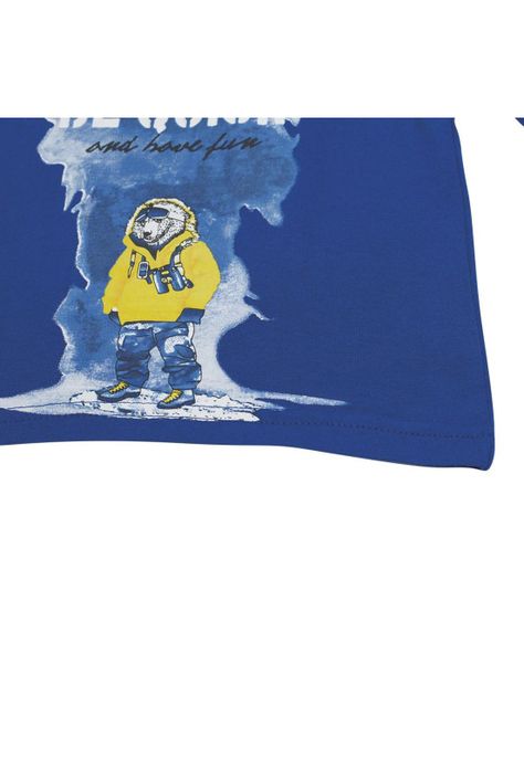 Polera Manga Larga Bebé Niño Azul Pillin-3