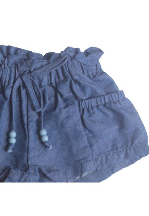 Short Bebe Niña Azul Pillin-1