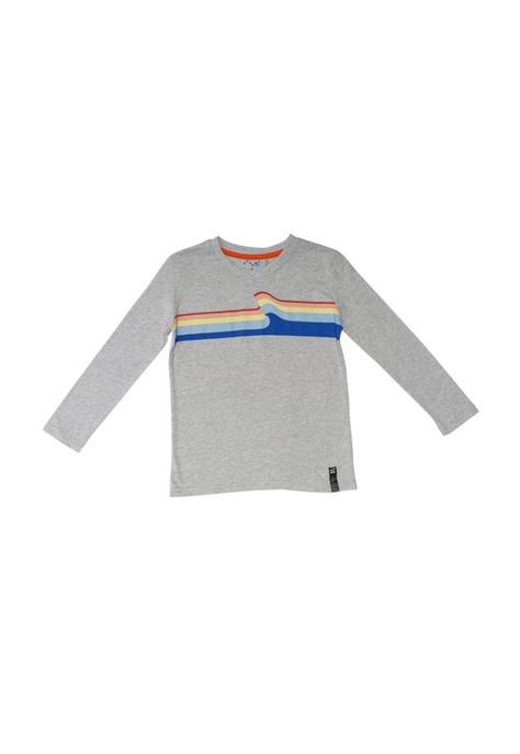 Polera Manga Larga Niño Gris Claro Pillin-0