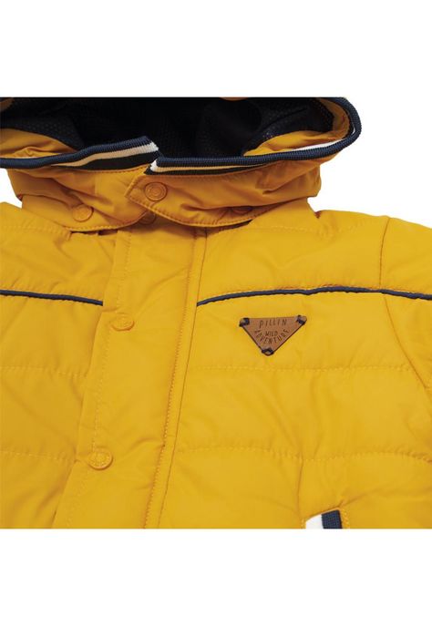 Parka con Capucha Bebé Niño Mostaza Pillin-1