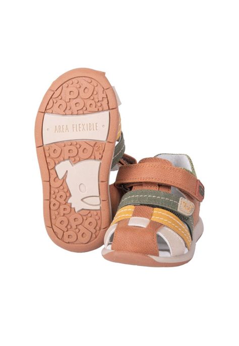 Sandalias Clasico Bebe Niño Café Pillin-1