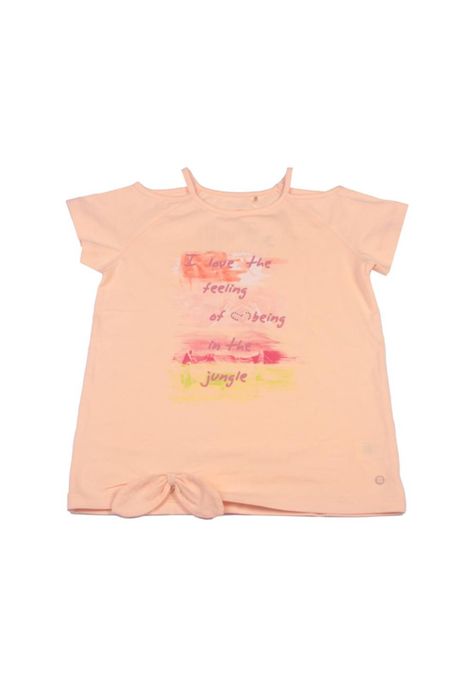 Polera Niña Naranja Pillin-0
