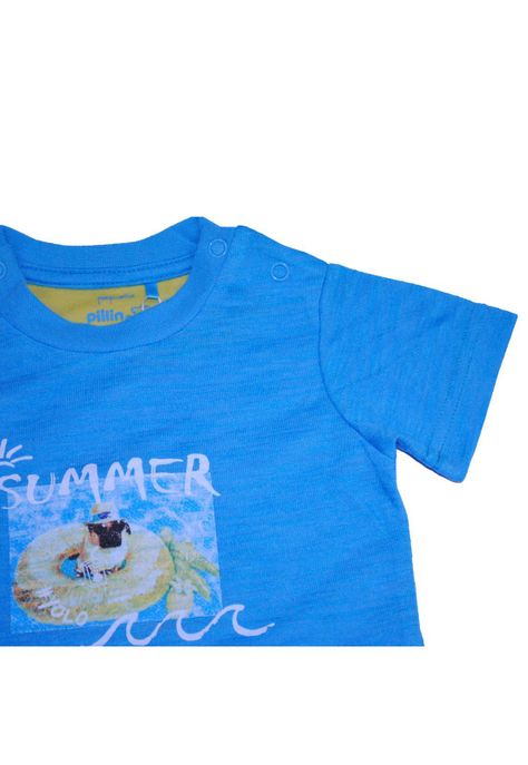 Polera Bebe Niño Celeste Pillin-1