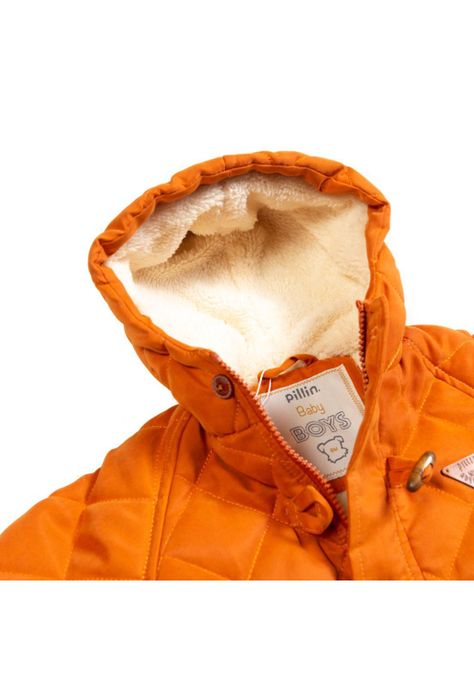 Chaqueta C/Capucha Bebé Niño Ladrillo Pillin-1