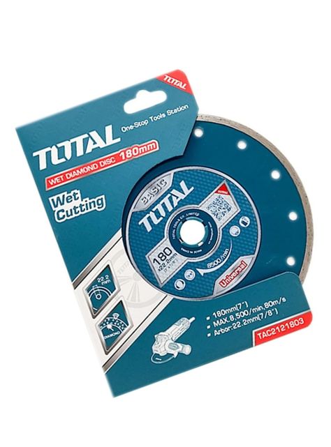 Disco Diamantado Corte Humedo 7 180mm Total Tac2121803-2
