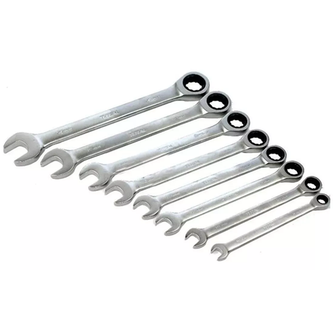 Set Juego Llaves Punta De Corona Con Chicharra 8 Pcs Total-2