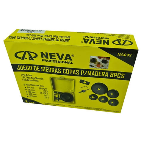 Hoja Broca Sierra Copa Para Madera 8 Piezas Na092-3