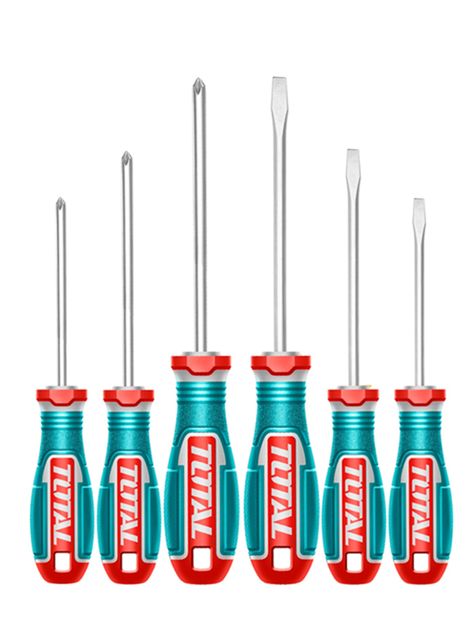 Kit Juego Destornilladores 6 Piezas Total Tksds0626-0