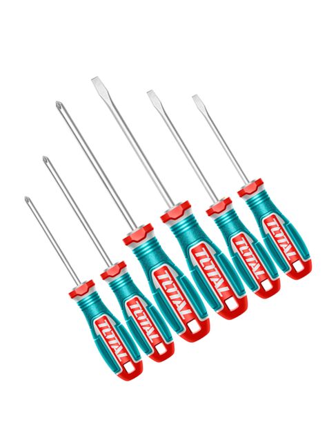 Kit Juego Destornilladores 6 Piezas Total Tksds0626-2