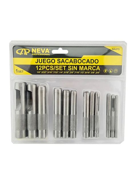 Kit Set Juego Sacabocado De Impacto 12 Piezas Na073-0