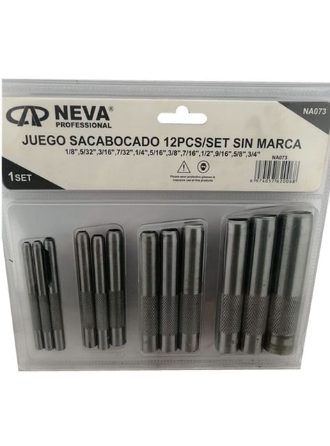 Kit Set Juego Sacabocado De Impacto 12 Piezas Na073-1