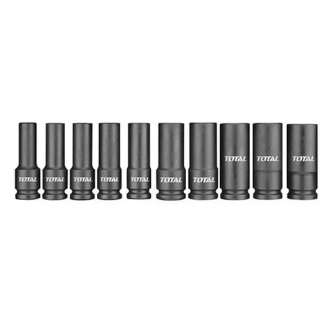 Set Dados Impacto Largo 1/2 10 Piezas Total-0