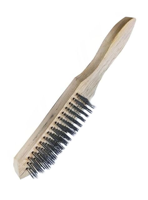 Cepillo Escobilla Alambre Acero Mango Madera Toolmak-2