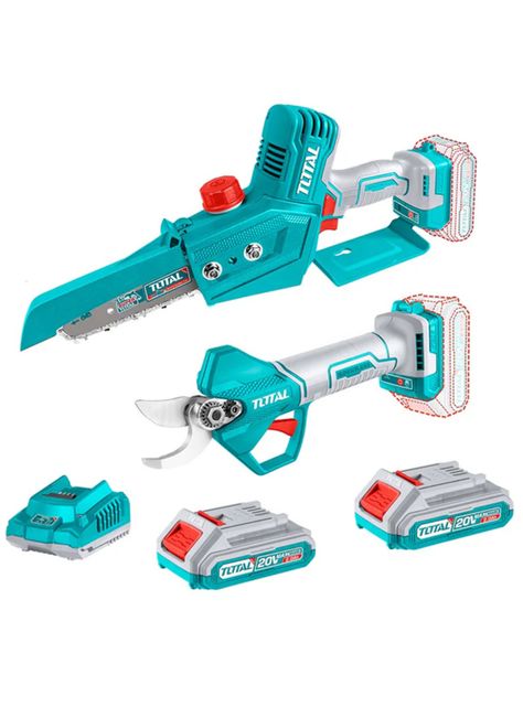 Kit Motosierra+ Tijera De Podar Jardin 20v Total Tosli240306-0