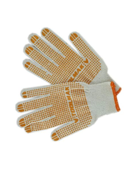 Pack 12 Pares Guante Hilo Palma Antideslizante Tmk-1
