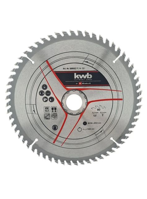 Disco Banco Sierra 250x30mm 60 Dientes Kwb 589552-0
